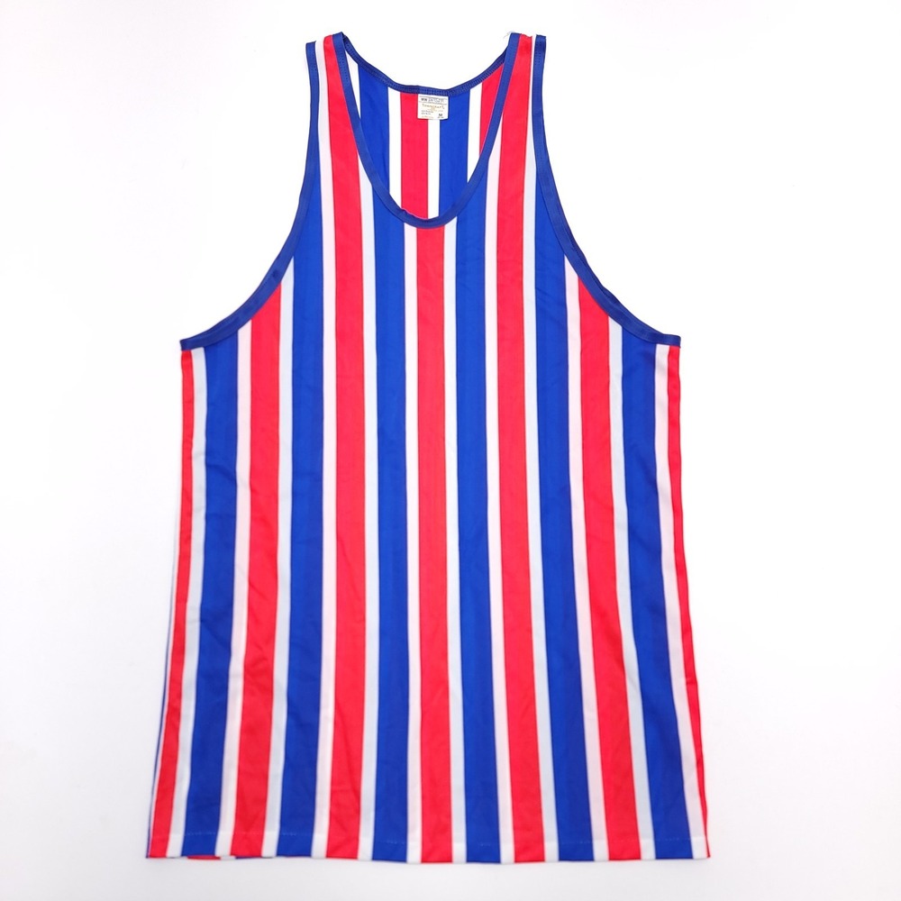 Vintage Towncraft Tank Top‎ Mens M Striped 70s USA JCPenney
